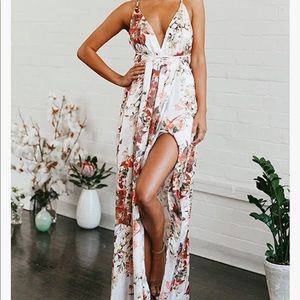 Silky Floral Maxi Dress